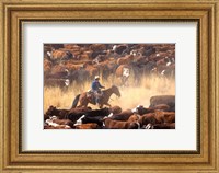 Cowboy Cattle Drive Fine Art Print