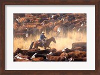 Cowboy Cattle Drive Fine Art Print