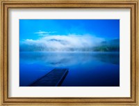Serenity On A Misty Lake Fine Art Print
