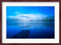 Serenity On A Misty Lake Fine Art Print