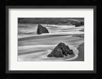 Garrapata Beach Coastal Boulders (BW) Fine Art Print
