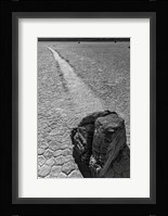 California, Valley Dunes Cracked Earth (BW) Fine Art Print