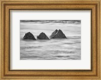 California, Garrapata Beach, Floating Rocks (BW) Fine Art Print