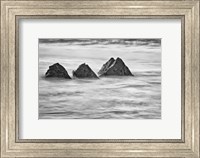 California, Garrapata Beach, Floating Rocks (BW) Fine Art Print