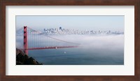 San Francisco Golden Gate Bridge Disappearing Into Fog Fine Art Print