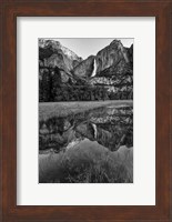 Reflective Pool In Upper Yosemite Falls (BW) Fine Art Print