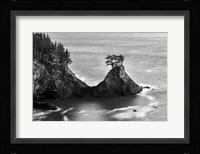 Rocky Pacific Coast After Sunset (BW) Fine Art Print