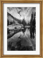 Reflective Lake At Yosemite NP (BW) Fine Art Print