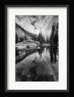 Reflective Lake At Yosemite NP (BW) Fine Art Print