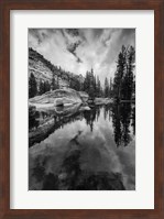 Reflective Lake At Yosemite NP (BW) Fine Art Print