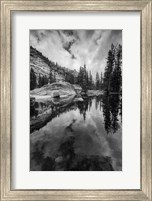 Reflective Lake At Yosemite NP (BW) Fine Art Print