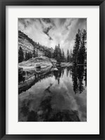 Reflective Lake At Yosemite NP (BW) Framed Print