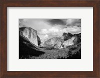 Panoramic View Of Yosemite Valley (BW) Fine Art Print