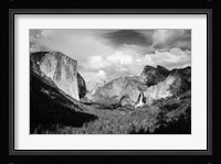 Panoramic View Of Yosemite Valley (BW) Fine Art Print