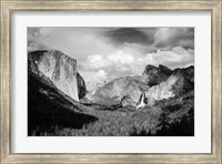 Panoramic View Of Yosemite Valley (BW) Fine Art Print