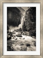 Lower Yosemite Falls, Yosemite National Park (BW) Fine Art Print