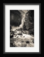 Lower Yosemite Falls, Yosemite National Park (BW) Fine Art Print