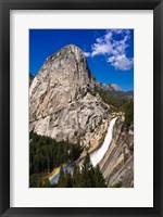 Nevada Fall, Half Dome And Liberty Cap Framed Print