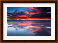 Sunset Over The Channel Islands From Ventura State Beach Fine Art Print