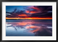Sunset Over The Channel Islands From Ventura State Beach Fine Art Print