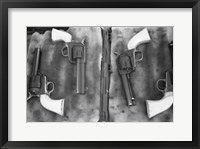 Guns On Display For A Cowboy Mounted Shooting Competition Fine Art Print