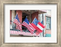 River Street Flags, Savannah, Georgia Fine Art Print