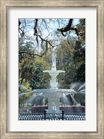 Fountain In Forsyth Park, Savannah, Georgia Fine Art Print