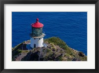 Waimanalo Us Coast Guard Makapuu Point Light, Oahu, Hawaii Framed Print
