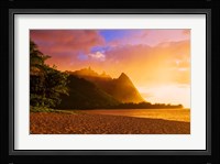 Evening Light On Na Pali Coast Spires, Island Of Kauai, Hawaii Fine Art Print