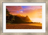 Evening Light On Na Pali Coast Spires, Island Of Kauai, Hawaii Fine Art Print