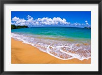 Blue Waters On Hanalei Bay, Island Of Kauai, Hawaii Framed Print