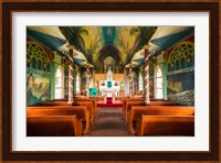 Interior Of St Benedict's Painted Church, Hawaii Fine Art Print