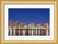 Waikiki Skyline At Night, Honolulu, Hawaii Fine Art Print