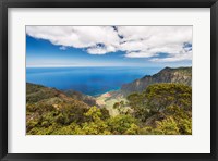 Landscape View From Kalalau Lookout, Hawaii Fine Art Print