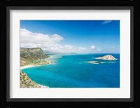 North Shore From Makapu'u Point, Oahu, Hawaii Framed Print