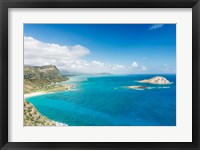 North Shore From Makapu'u Point, Oahu, Hawaii Framed Print