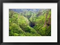 Waterfalls Of Kauai, Hawaii Framed Print