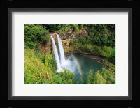 Rainbow In Wailua Falls, Kauai, Hawaii Fine Art Print