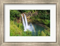 Rainbow In Wailua Falls, Kauai, Hawaii Fine Art Print