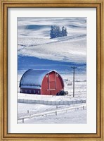 Snow-Covered Barn, Idaho Fine Art Print