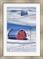 Snow-Covered Barn, Idaho Fine Art Print