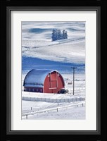 Snow-Covered Barn, Idaho Fine Art Print