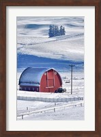 Snow-Covered Barn, Idaho Fine Art Print