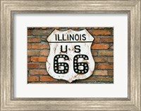 Dirty Illinois Route 66 Sign Fine Art Print