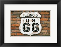 Dirty Illinois Route 66 Sign Fine Art Print