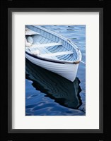 Dinghy Moored At Dock, Rockport, Maine Fine Art Print
