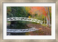 White Footbridge In Autumn, Somesville, Maine Fine Art Print