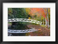 White Footbridge In Autumn, Somesville, Maine Fine Art Print