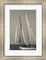 Schooner #22 Sailing, Massachusetts (BW) Fine Art Print