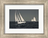 Schooner's Sailing In Cape Ann (BW) Fine Art Print